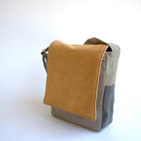 Yellow sky gray mini student bag 