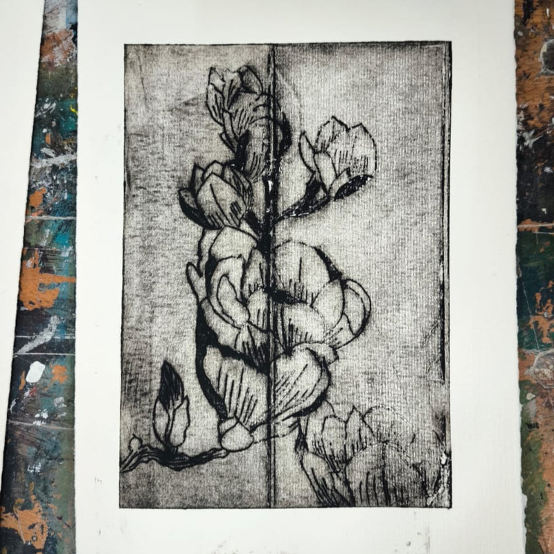 Liav Chopin - botanical monoprint workshop - a unique print technique
