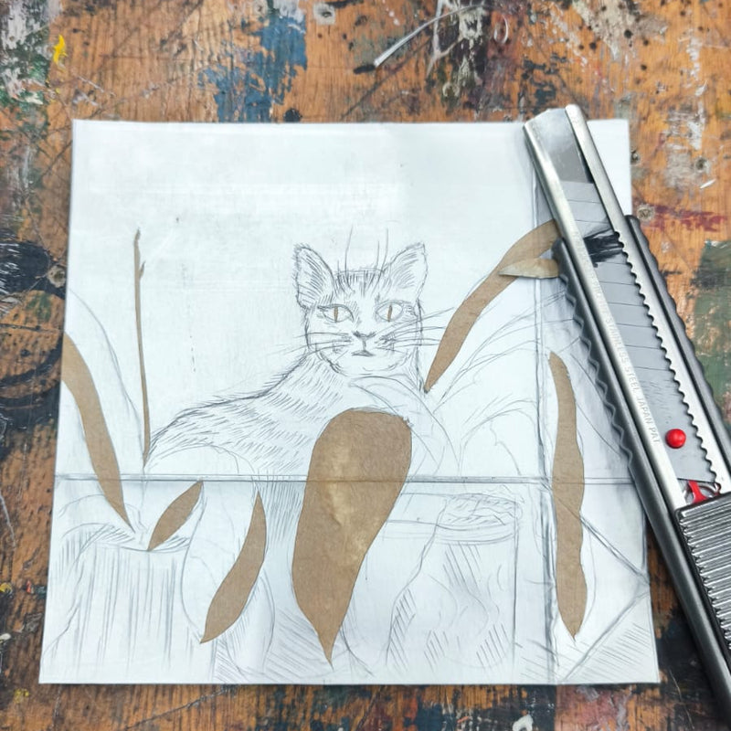 Liav Chopin - botanical monoprint workshop - a unique print technique